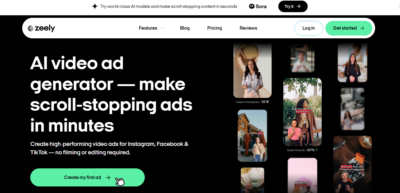 zeely product ad video generator