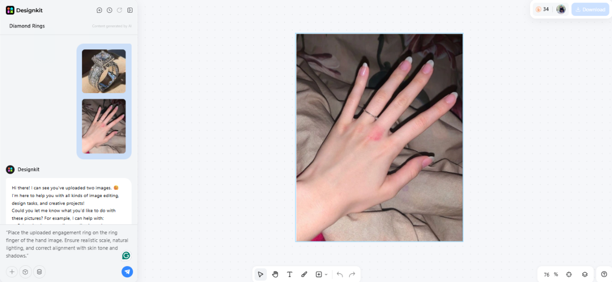 enter prompt to try ring virtually