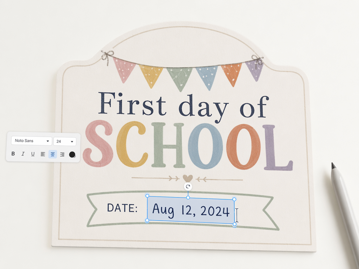 Refine the Generated School Sign