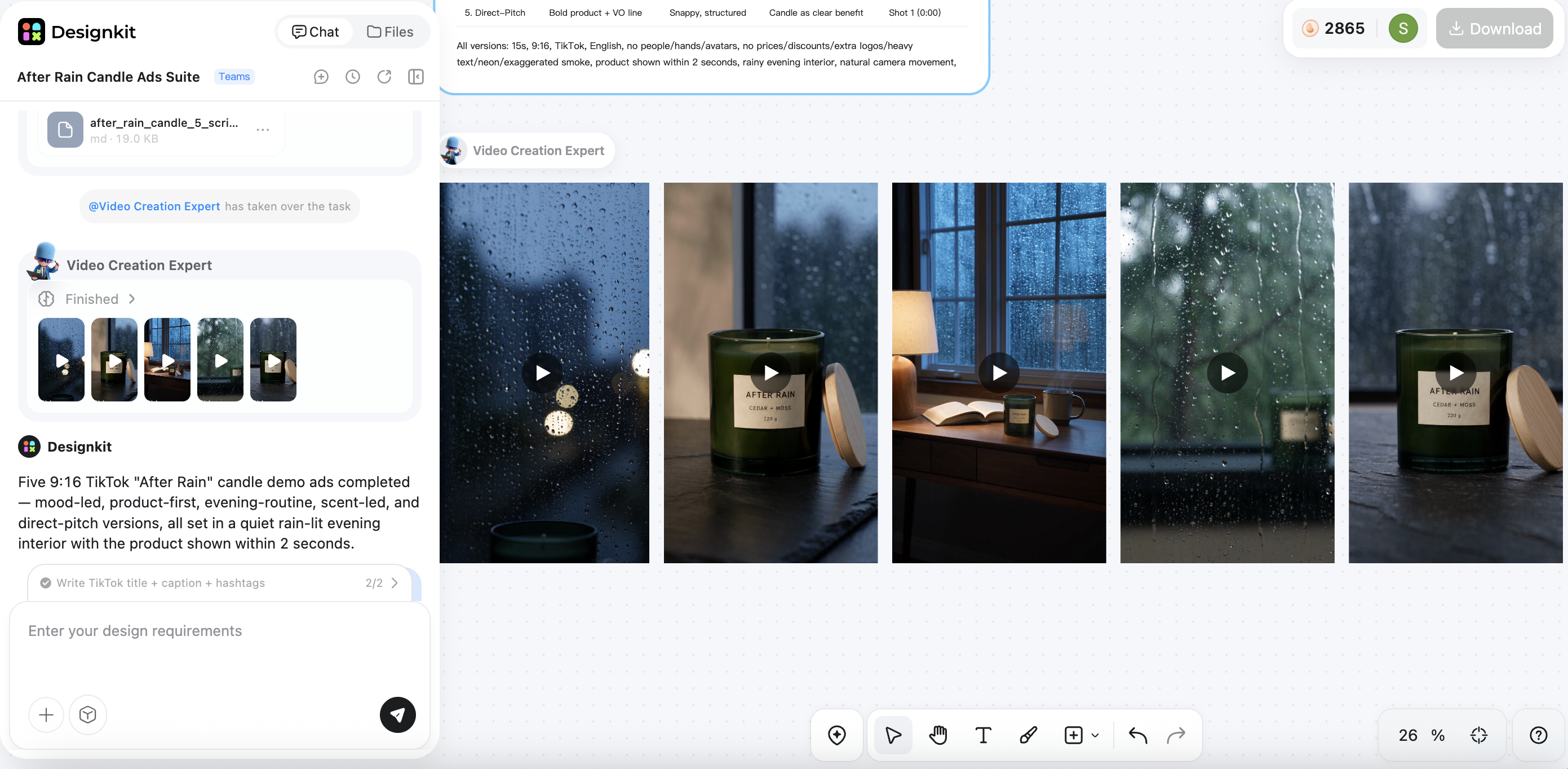 Embed all five After Rain videos]