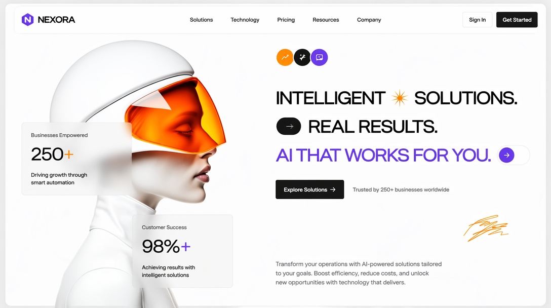 AI-Generated website Hero Image