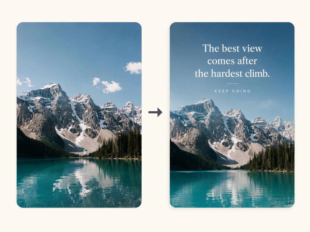 AI Puts Your Quote on Your Own Photo