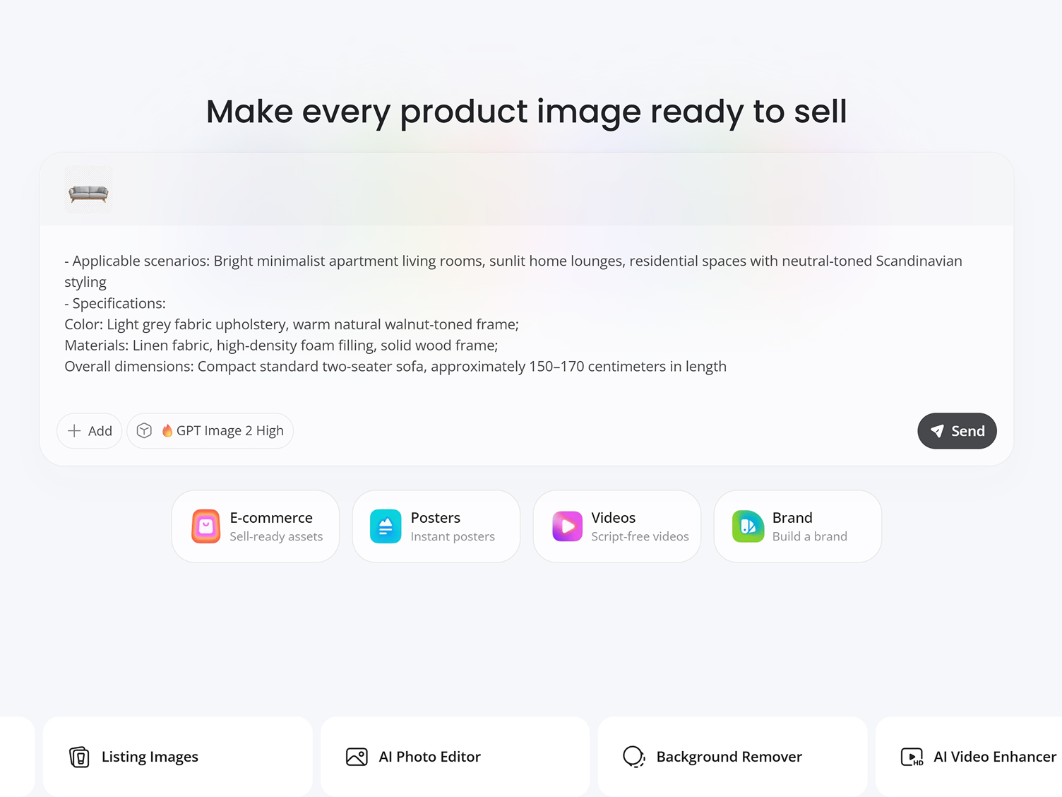 Generate a Lifestyle Product Scene