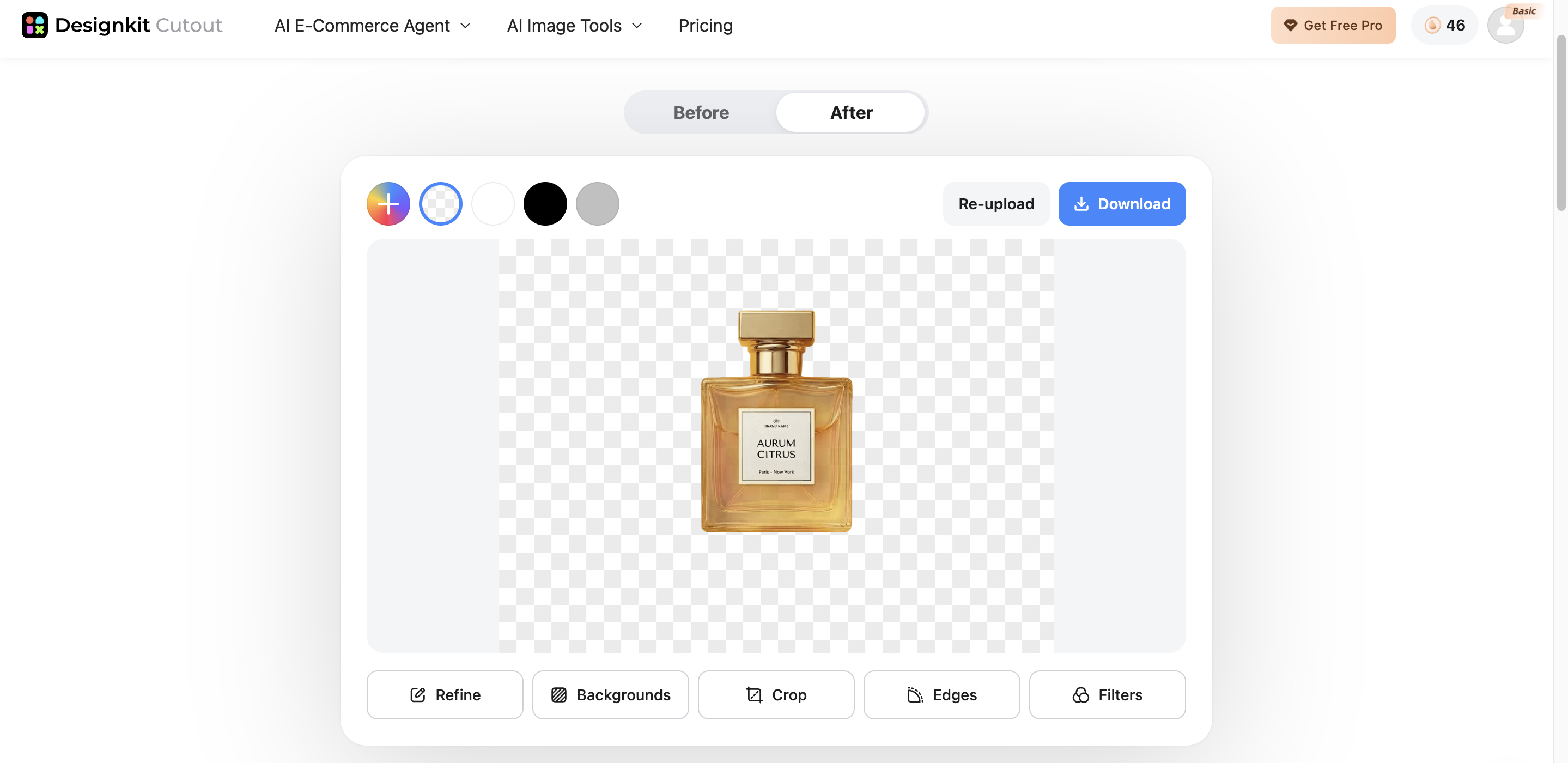 Create white backgrounds