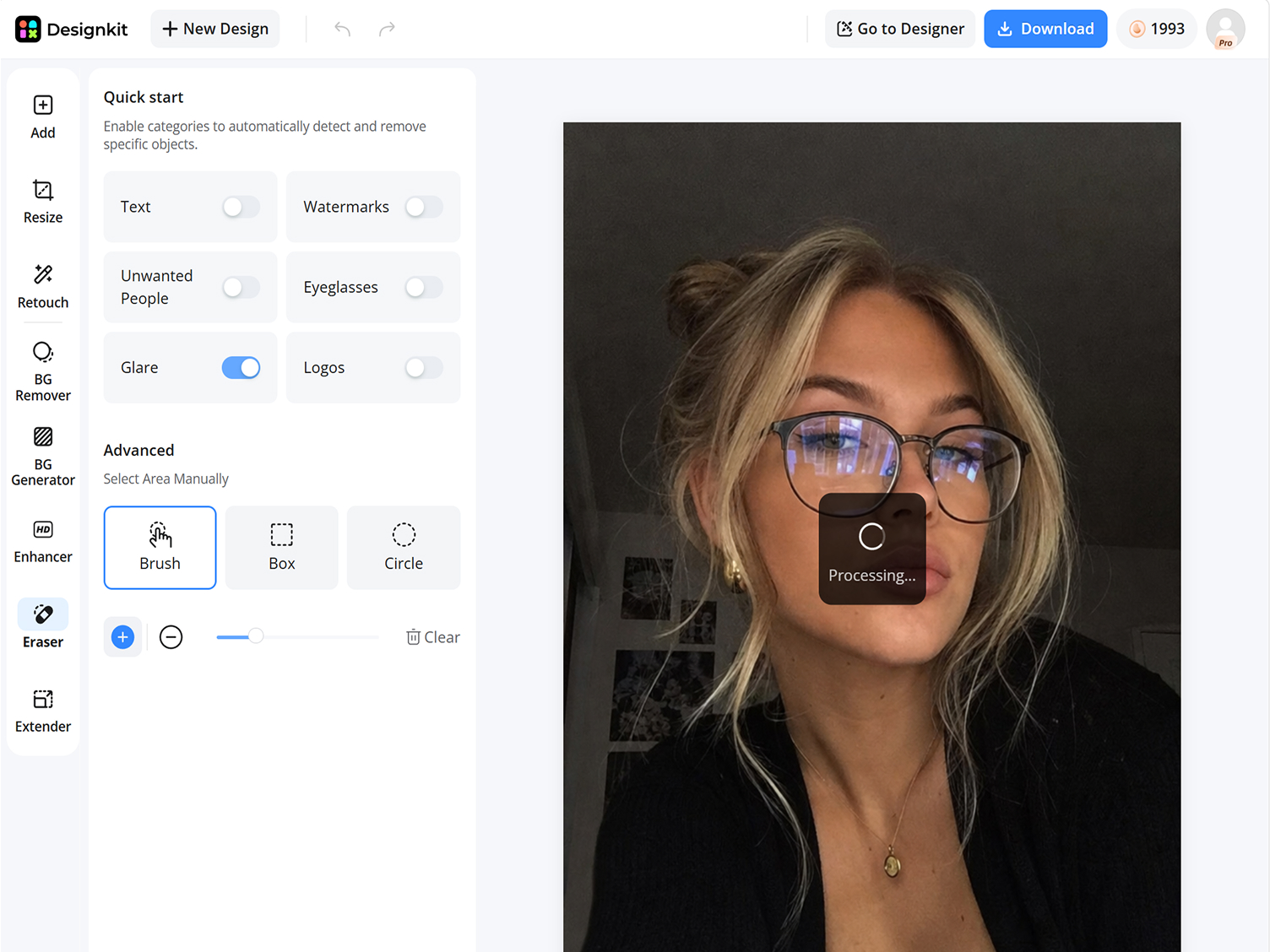 Detect and Remove Glare
