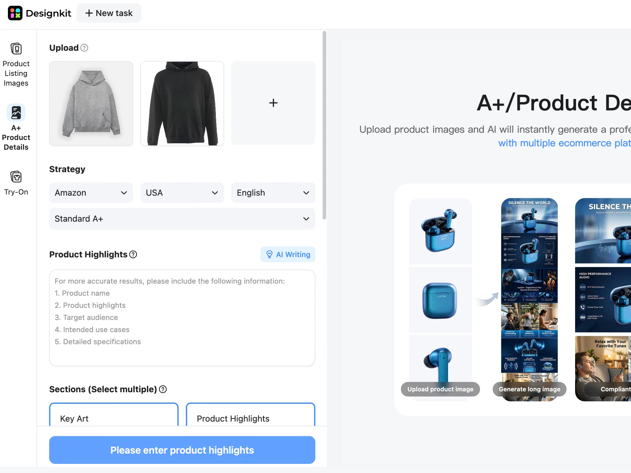 Upload Product Details and Images