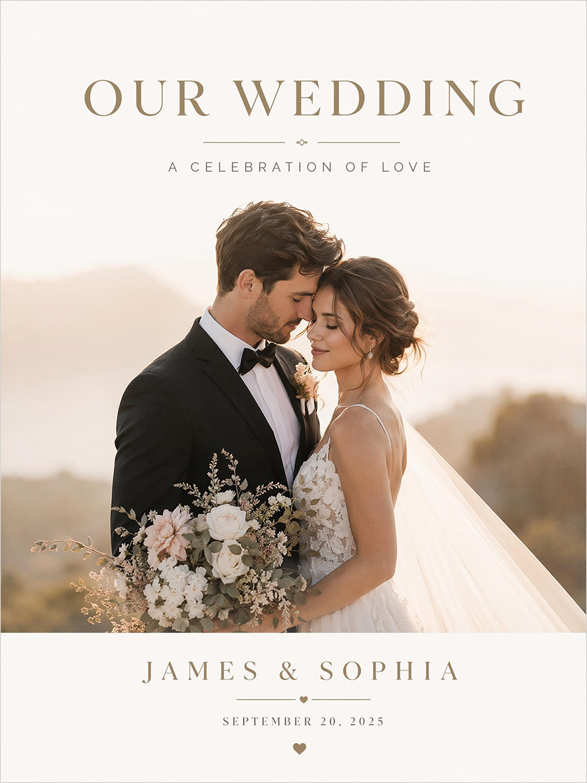 AI Generated Wedding Photo Poster