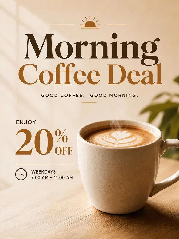 AI Generated Coffee Promotion Poster