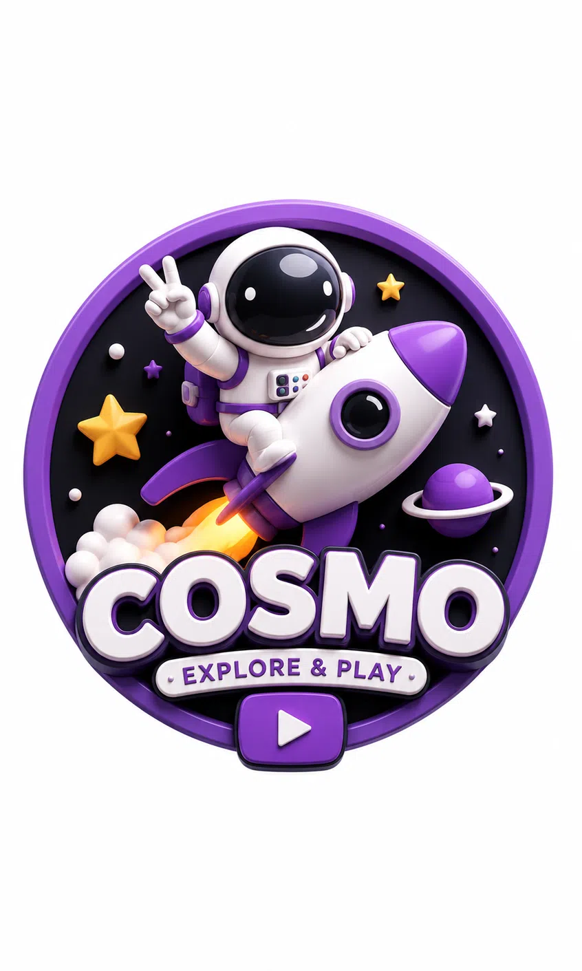 3D Space Cartoon Logo