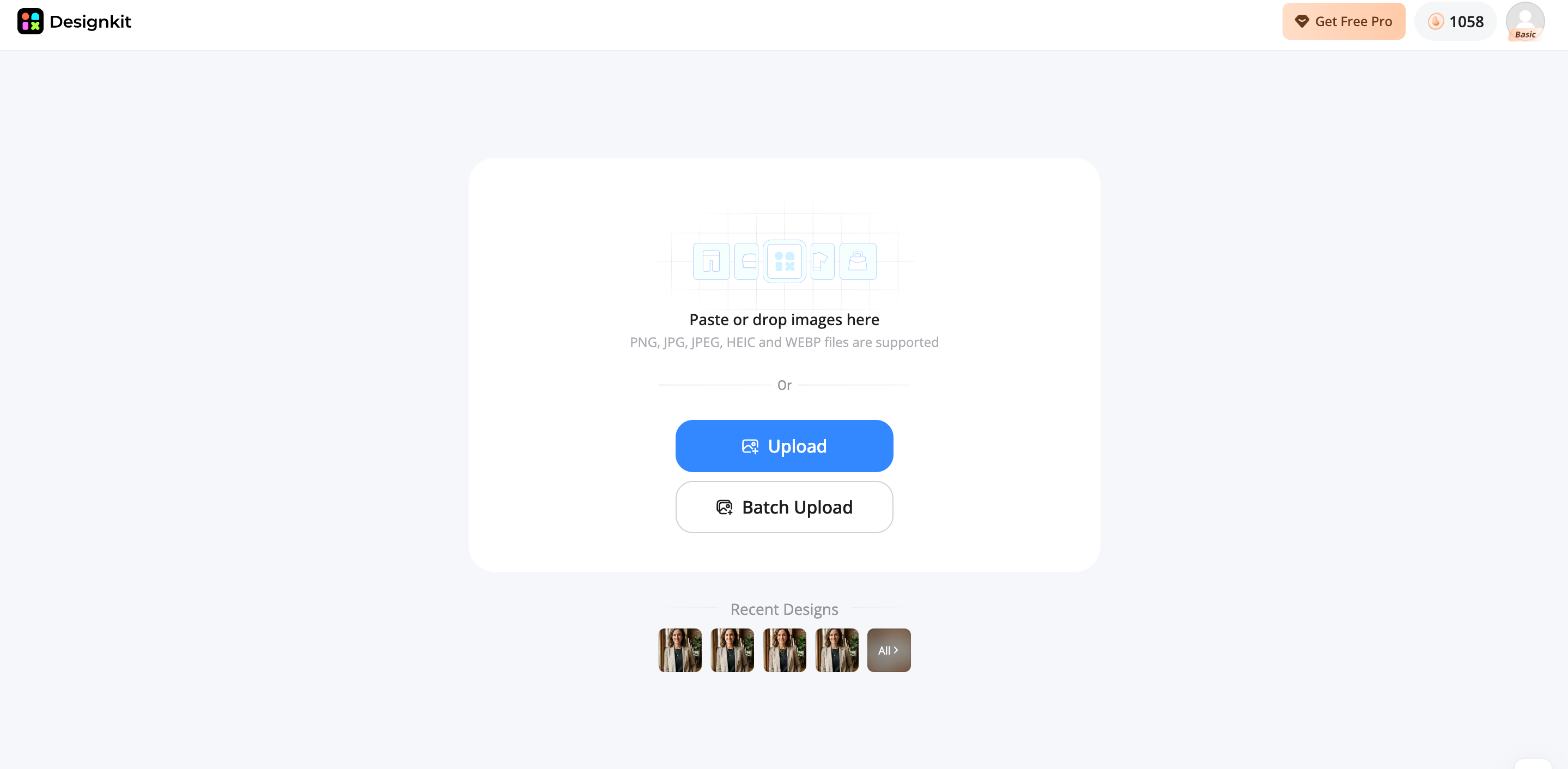 How to remove a watermark with Designkit Upload your image