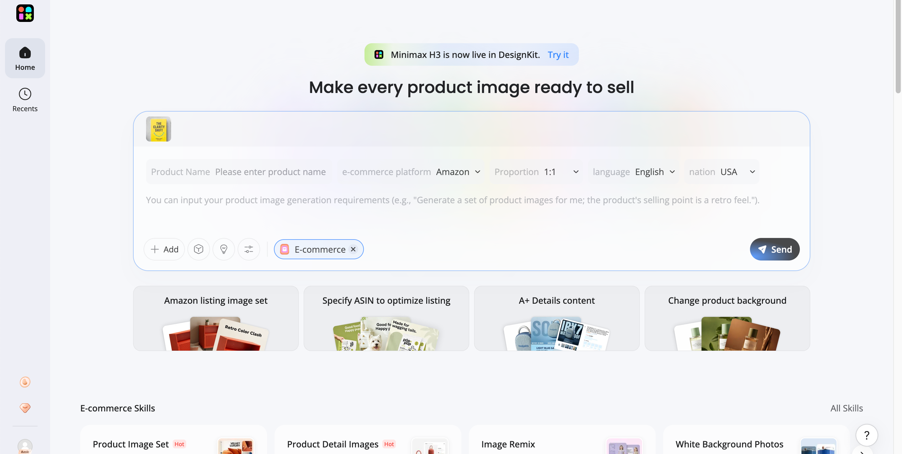 How to create Amazon book listing images with Designkit Upload your book image
