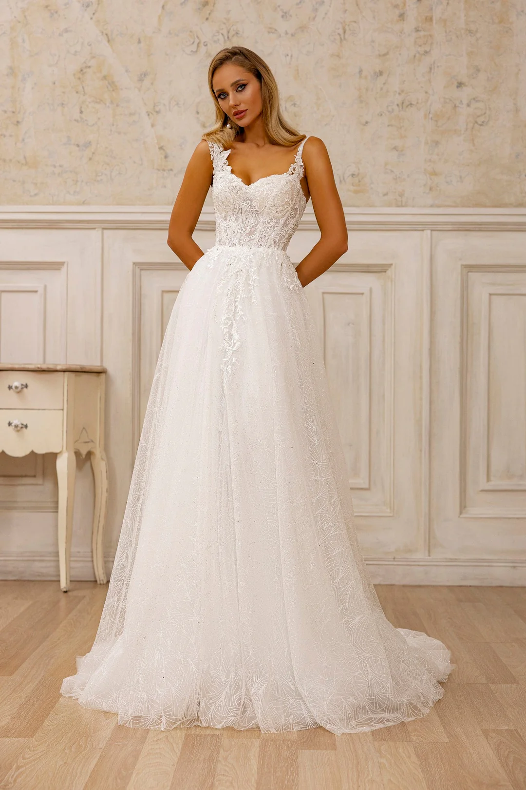 a line wedding dress