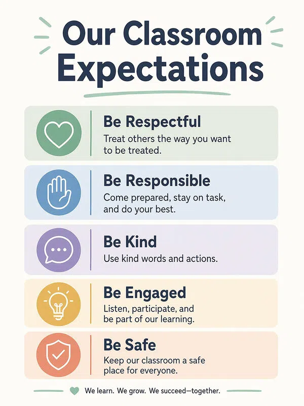 ai generated classroom rules poster
