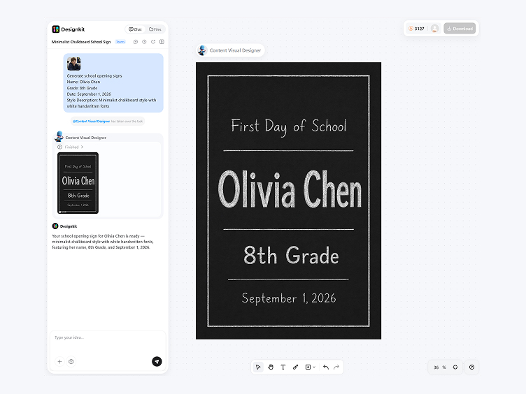 Generate the School Sign