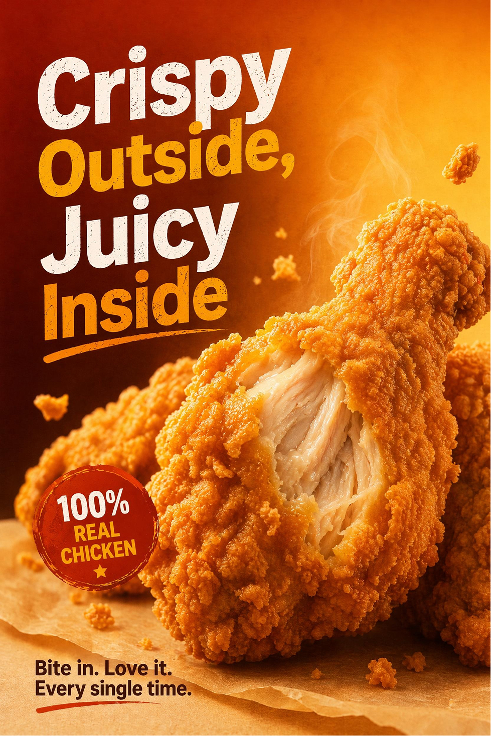 fried chicken poster