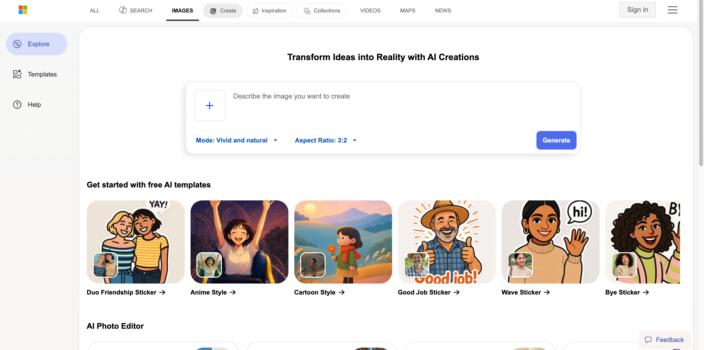 What Is Bing Image Creator Bing Image Creator Landing Page
