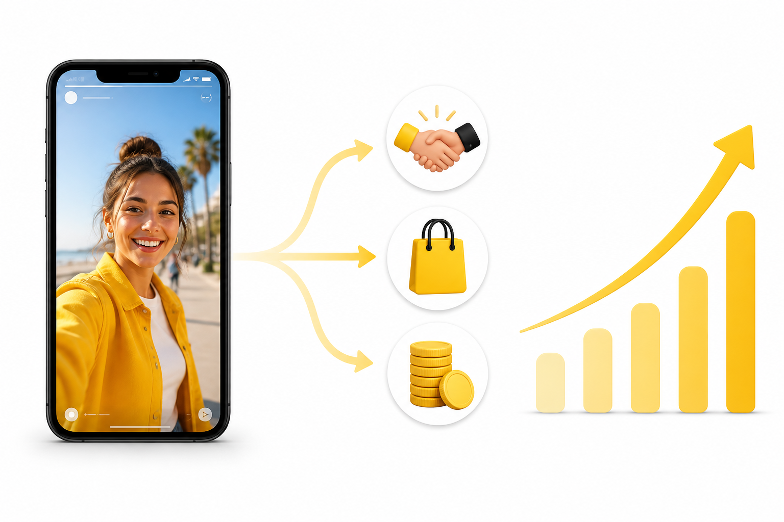 Snapchat content leading to sustainable monetization through brand deals, affiliate offers, and creator payouts.