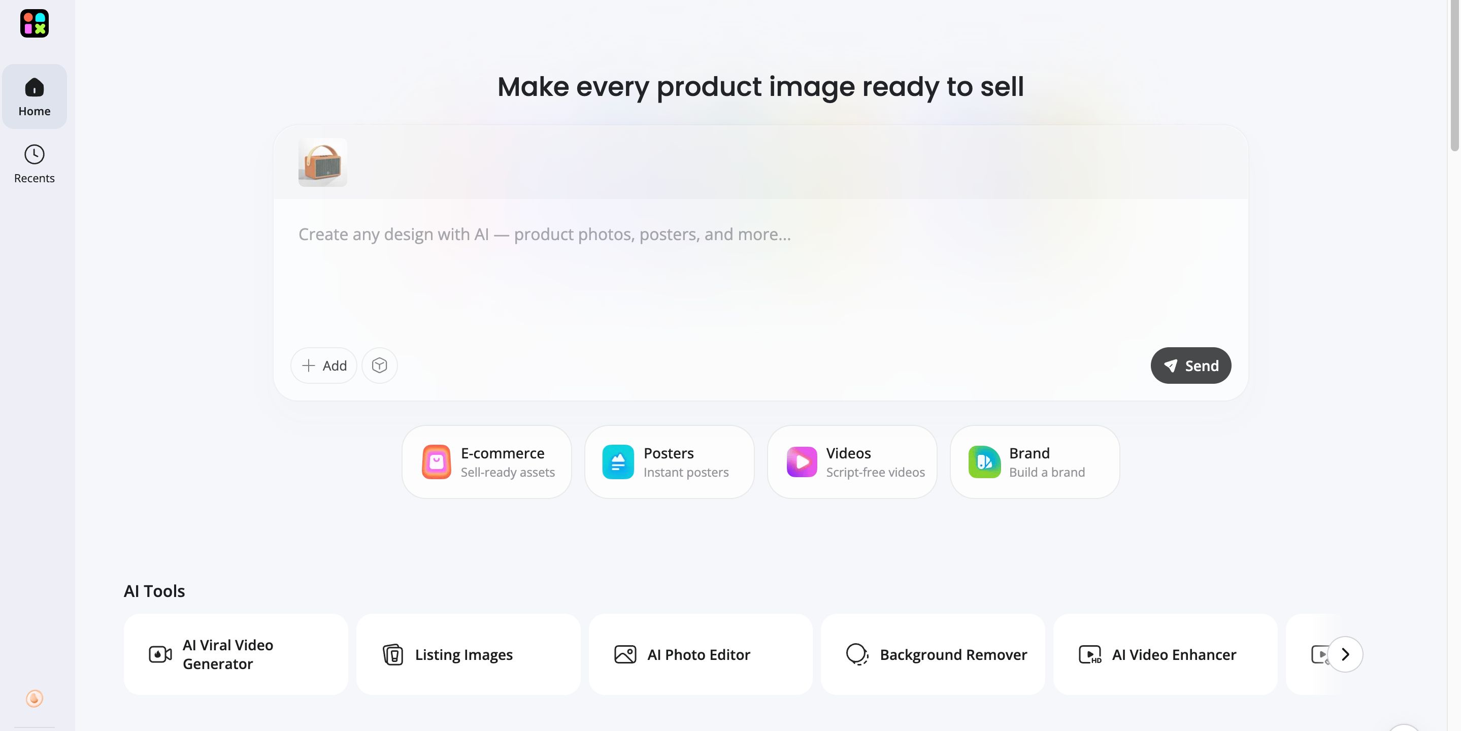 Upload your product photos