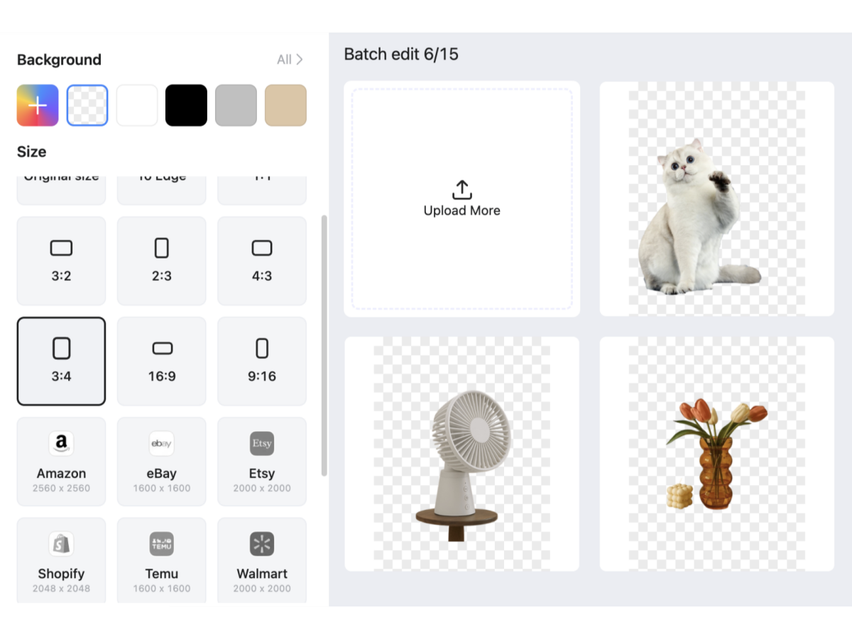 select a preset size image