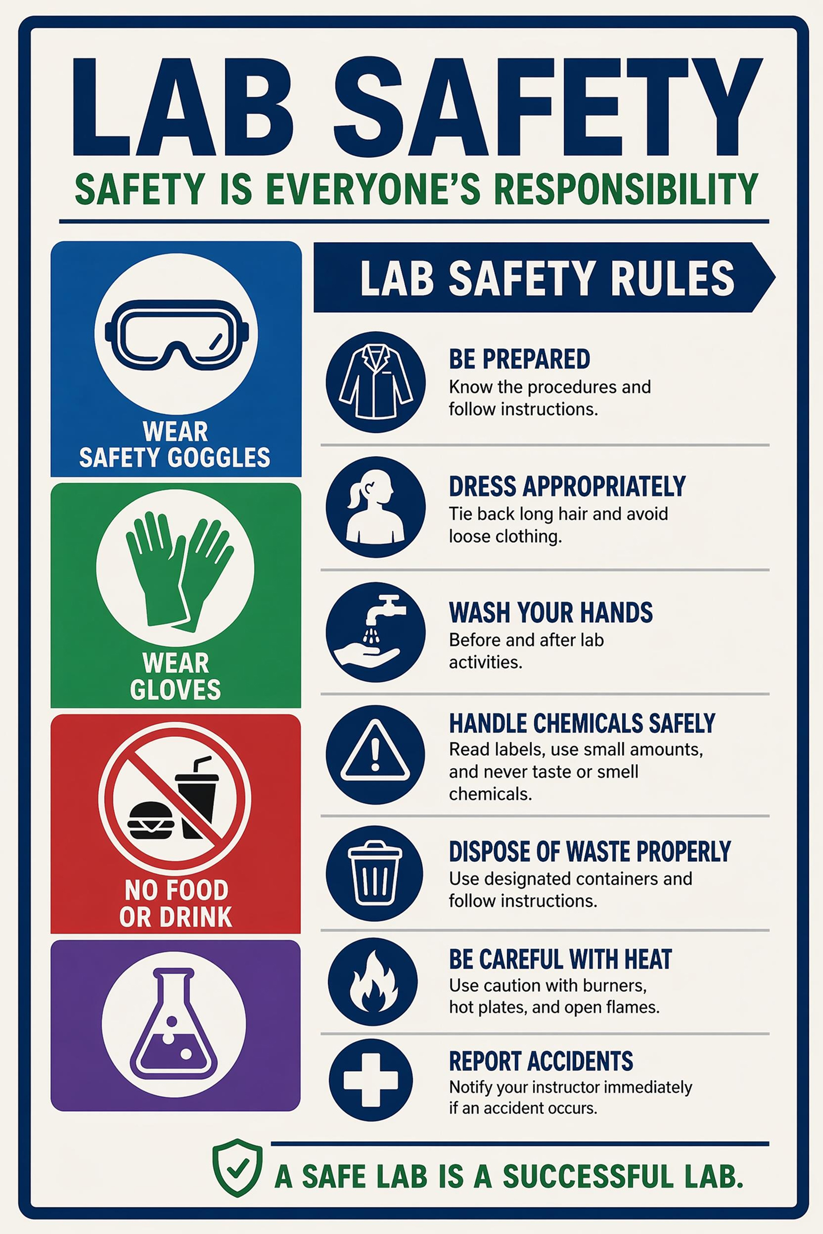 AI Generated safety rule poster