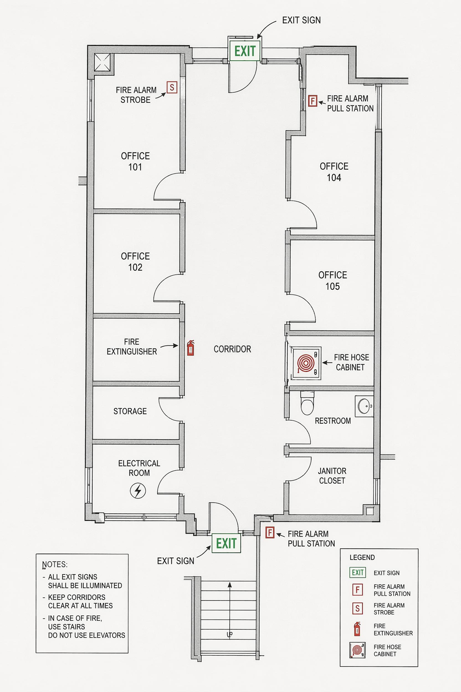 Reference image of an office plan for AI safety poster generation