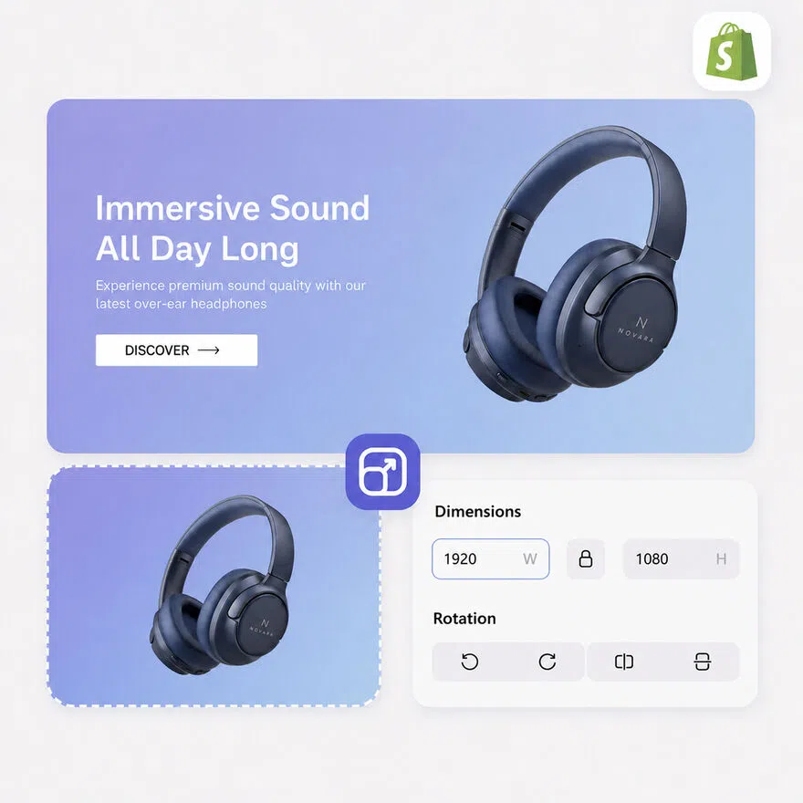 resize shopify image online