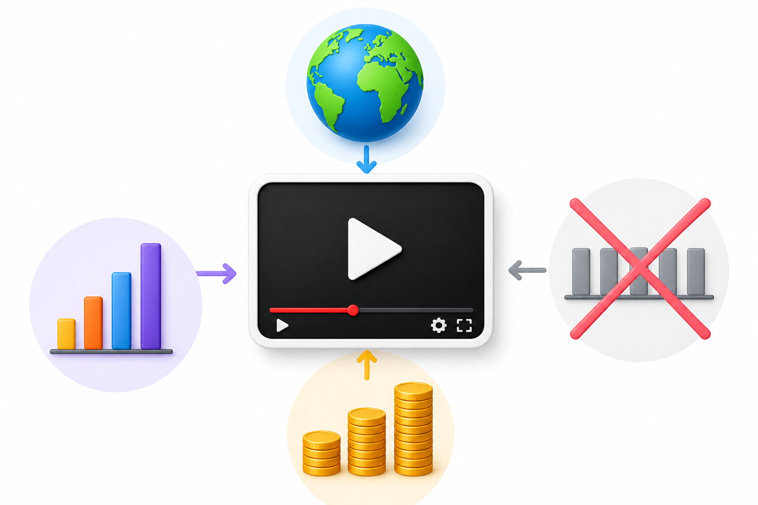 YouTube earnings vary by location, ad demand, and RPM rather than a fixed pay-per-view rate.