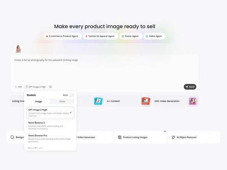 Generate Flat Lay Product Photos