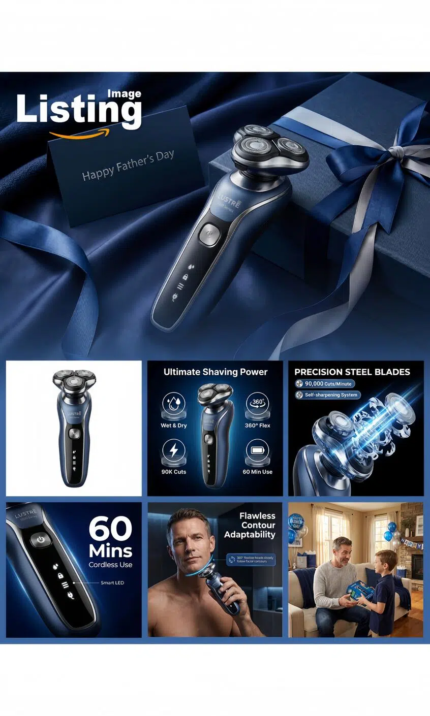 Amazon Listing Images for Electric Shaver