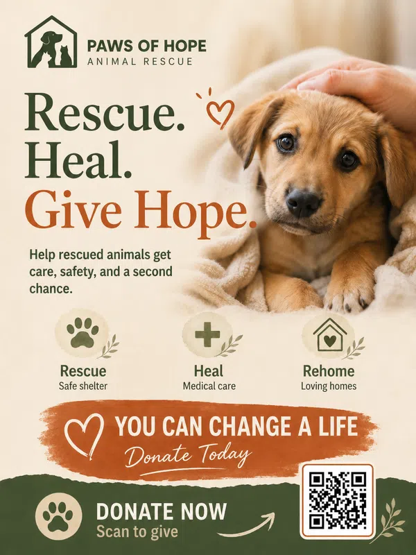AI Generated Charity Poster