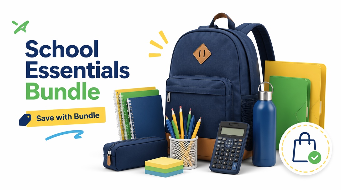 Back-to-School sale idea: Bundle Related School Essentials
