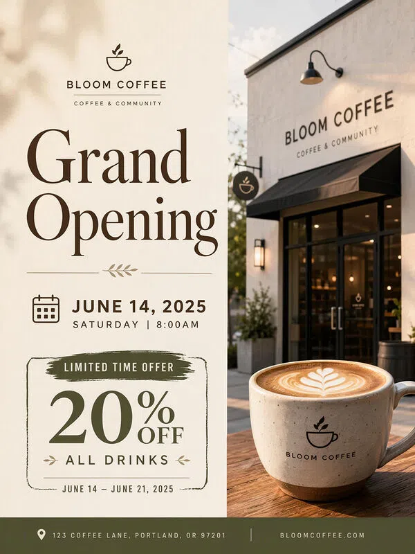 AI Generated Coffee Promotion Poster