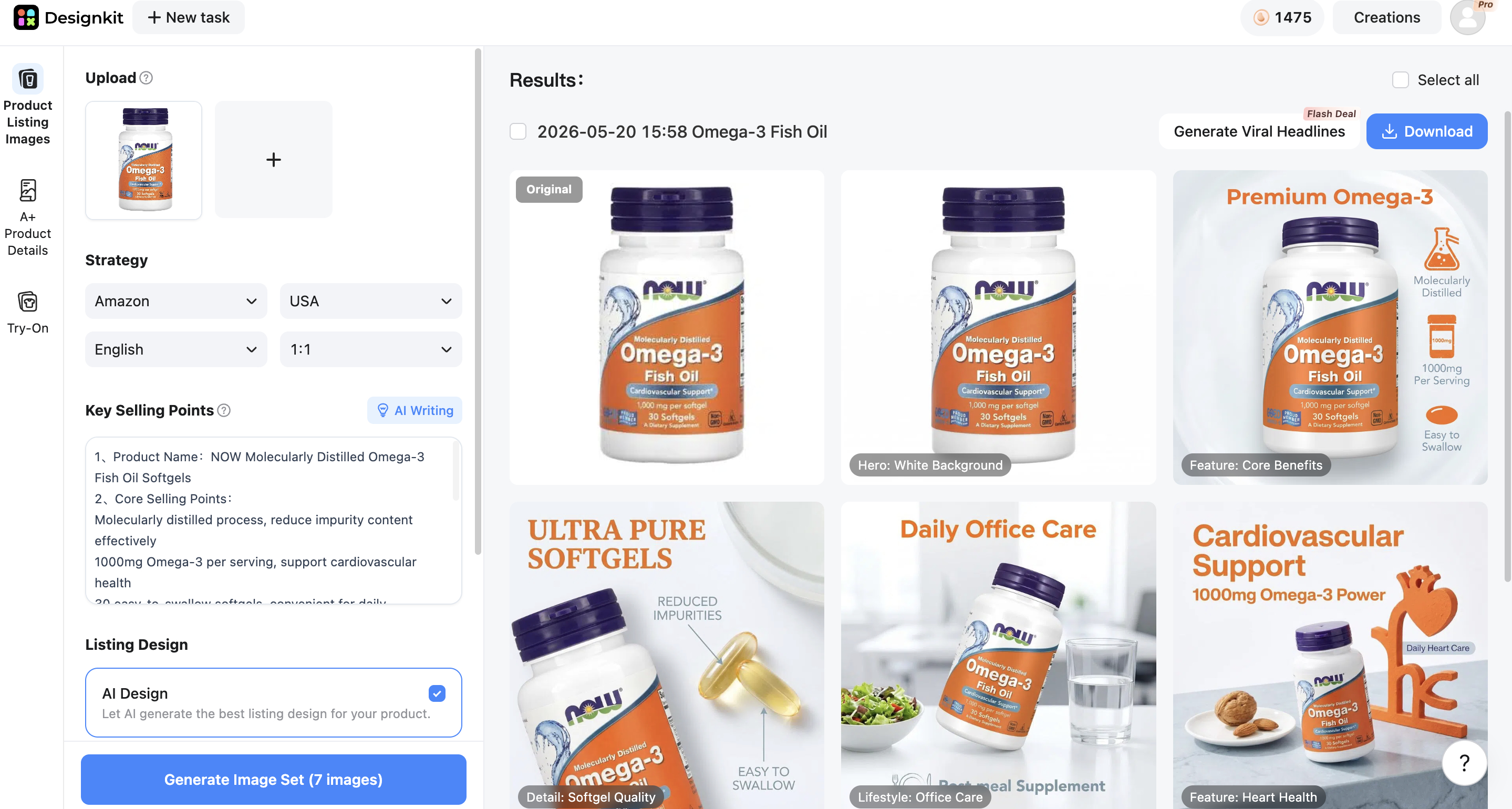 Generate product images