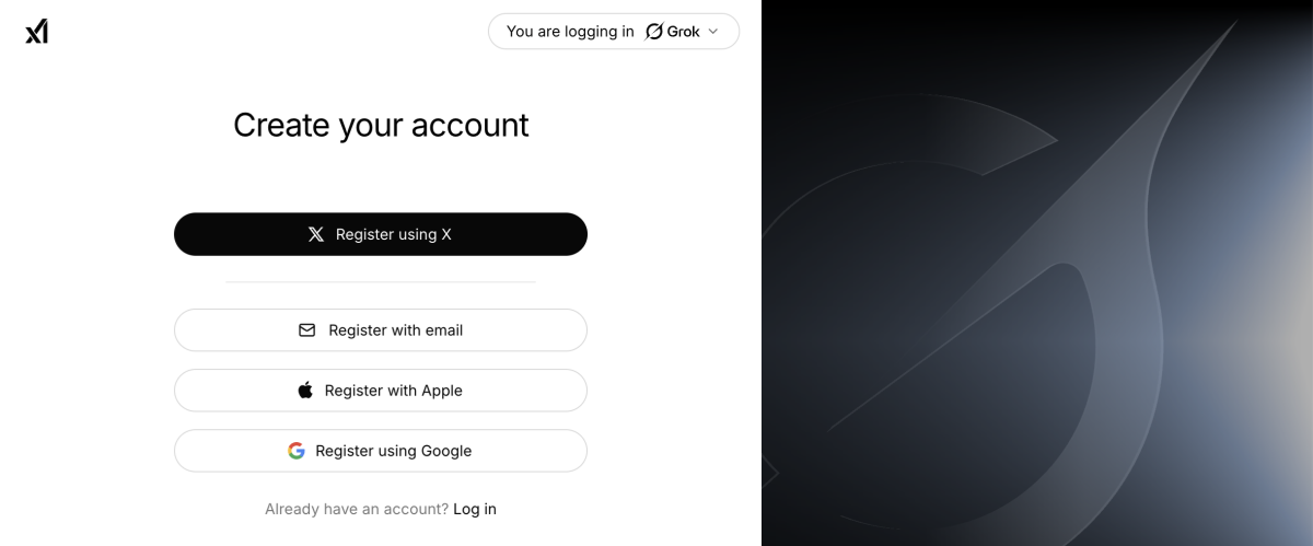 grok ai login
