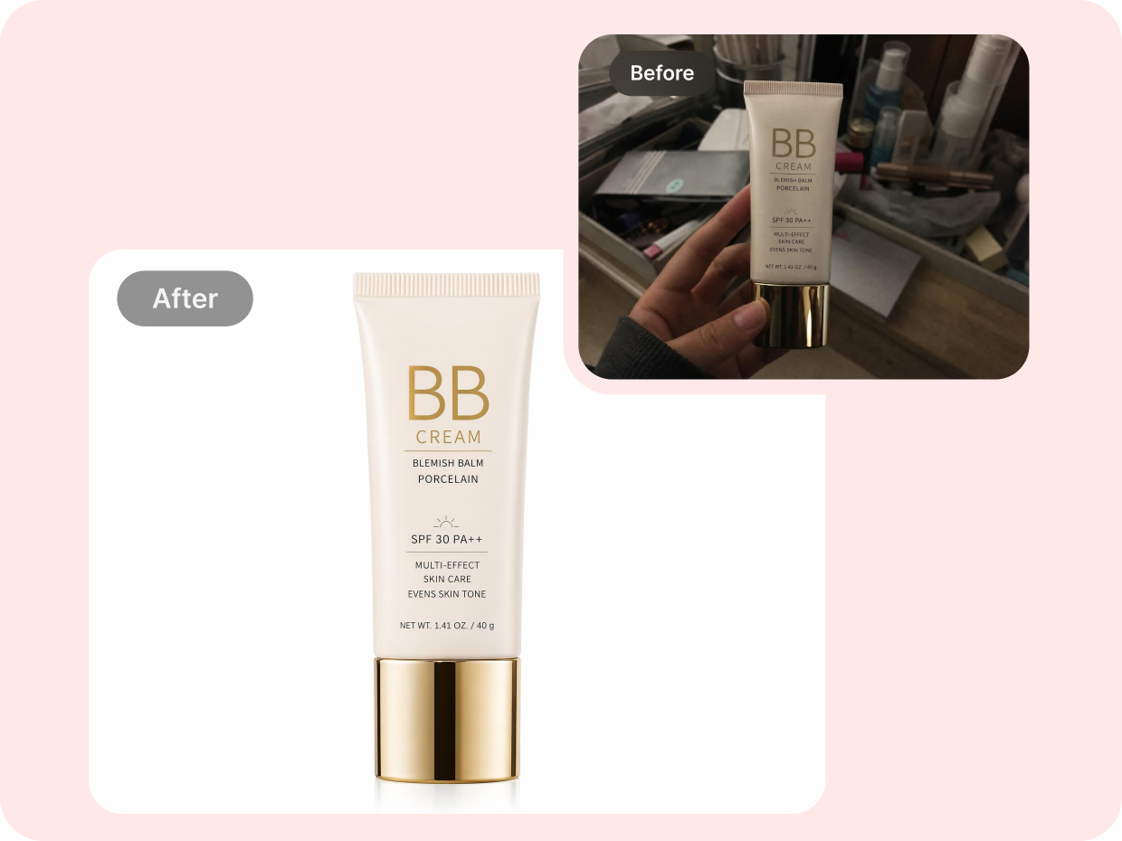 Generate Clean or Branded Backgrounds for Cosmetics
