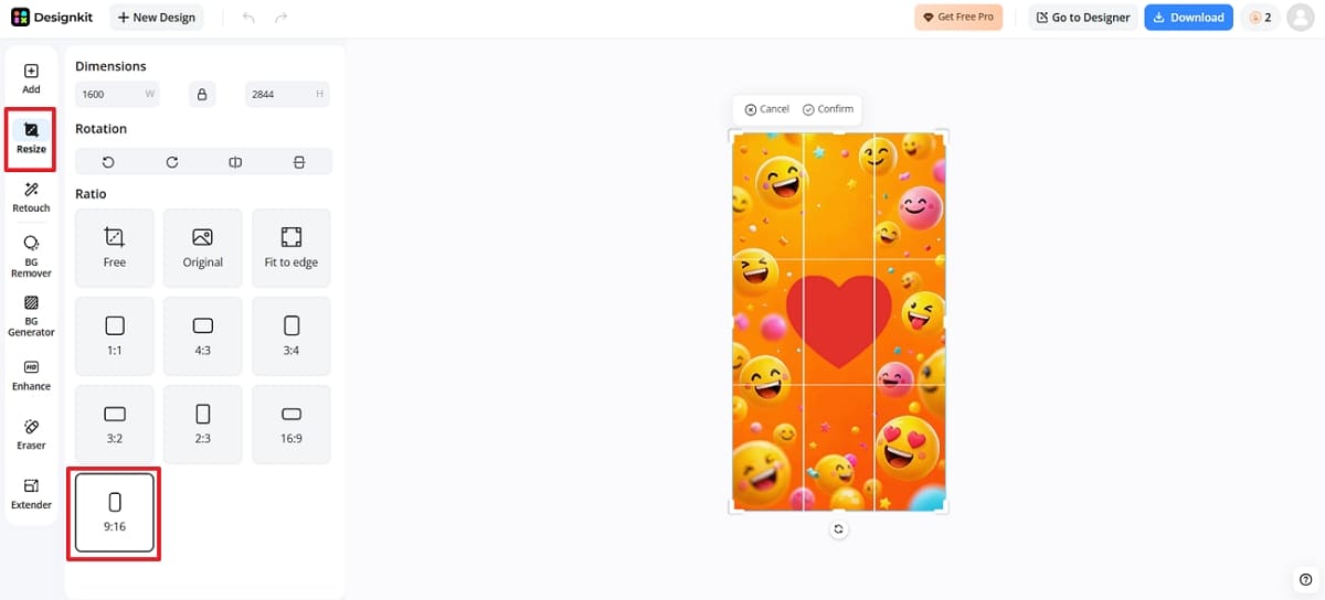 choose crop emoji wallpaper
