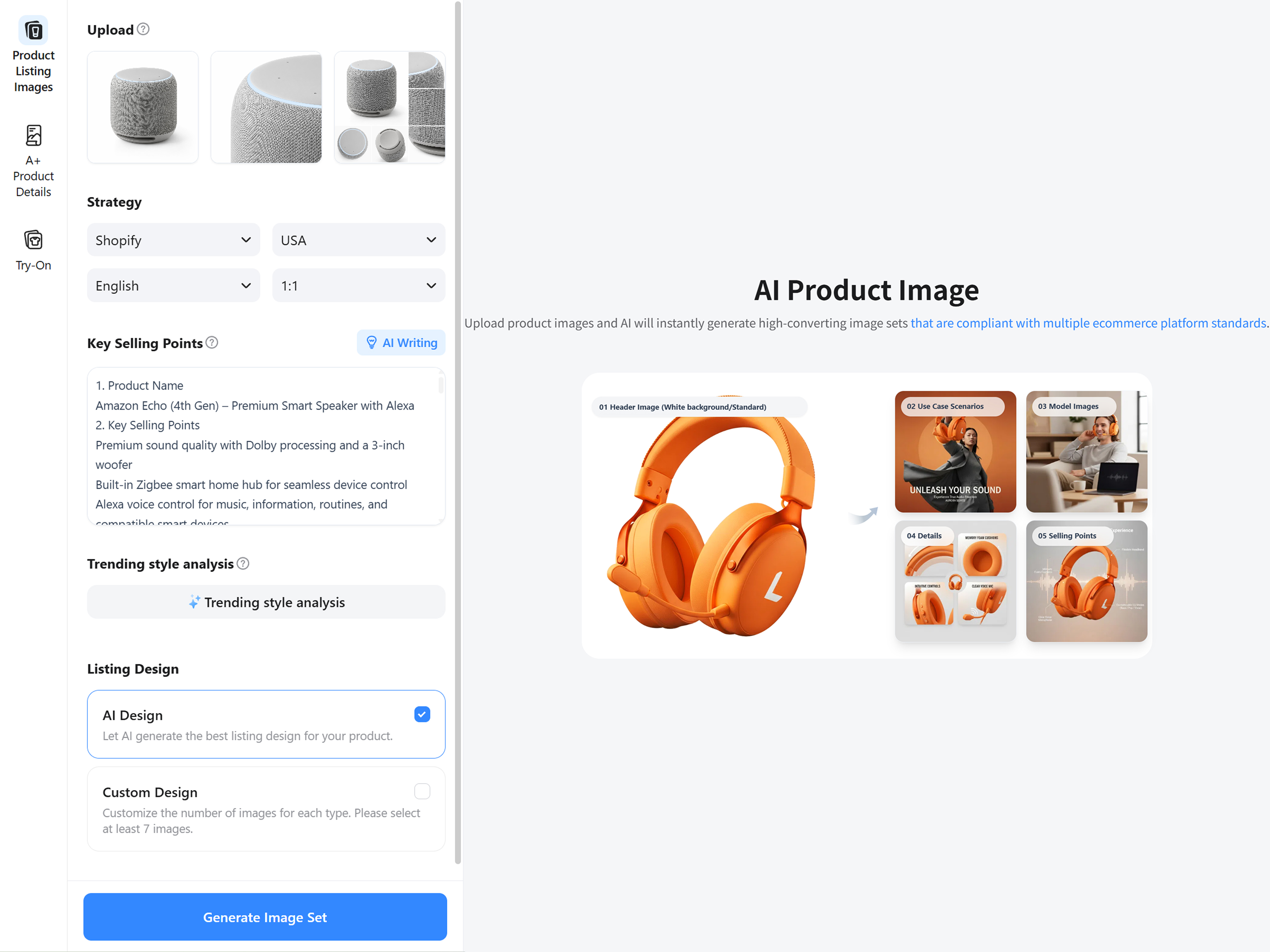 Select Shopify and Generate