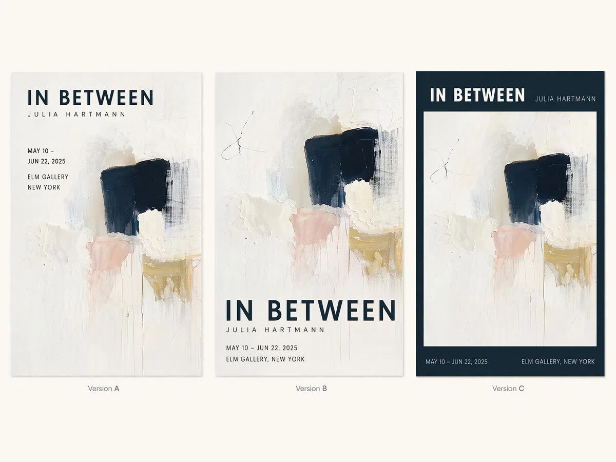 AI Compars Consistent Poster Versions