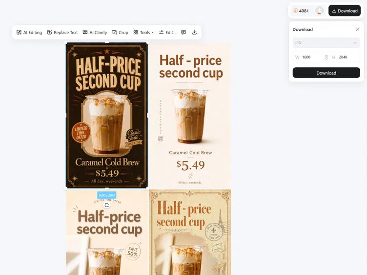 How to Make a Coffee Shop Poster with AI