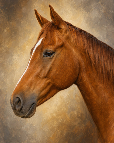 AI Generated  Chestnut Horse Photo