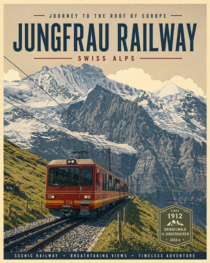 swiss travel poster