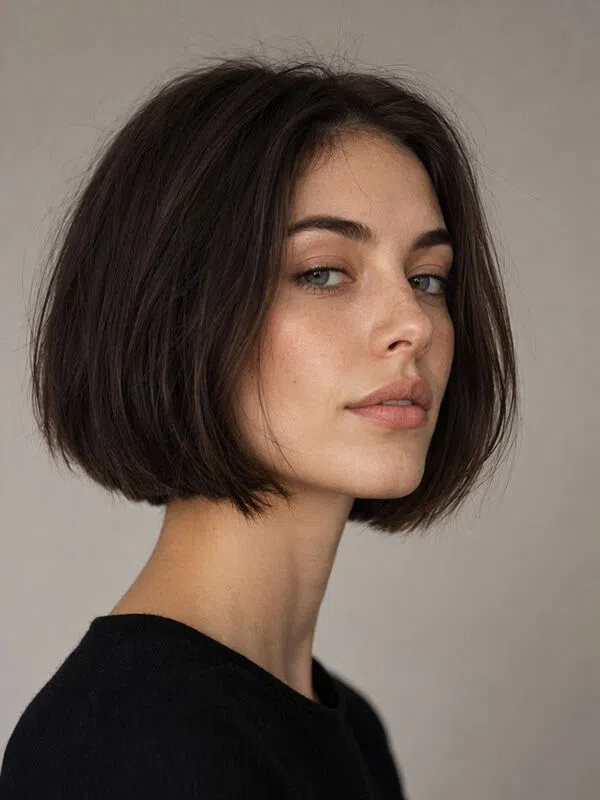 AI short hairstyle preview on a portraitAI short hairstyle preview on a portrait