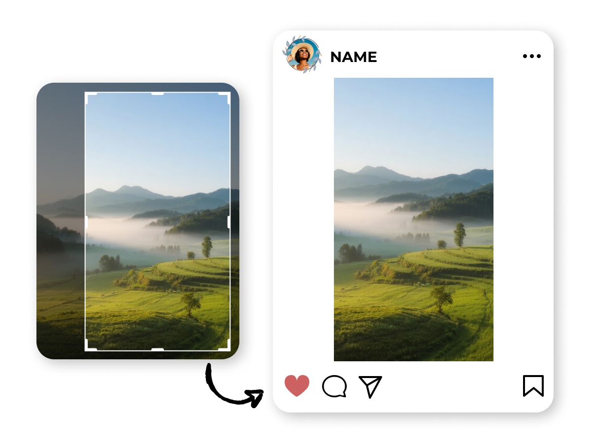 Crop image for instagram