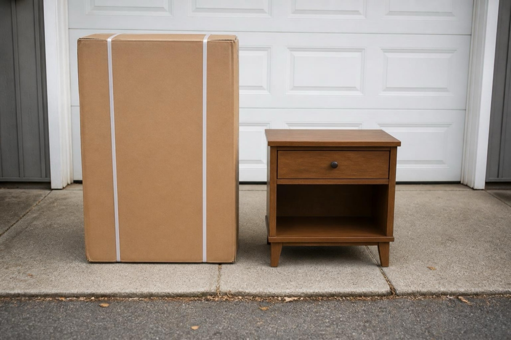 a small furniture piece waiting for sale