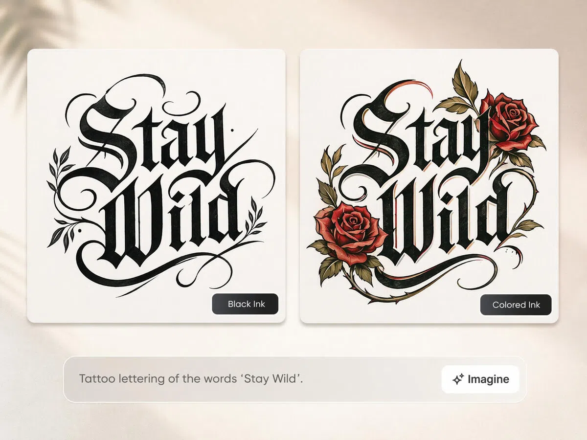 Design Lettering and Name Tattoos