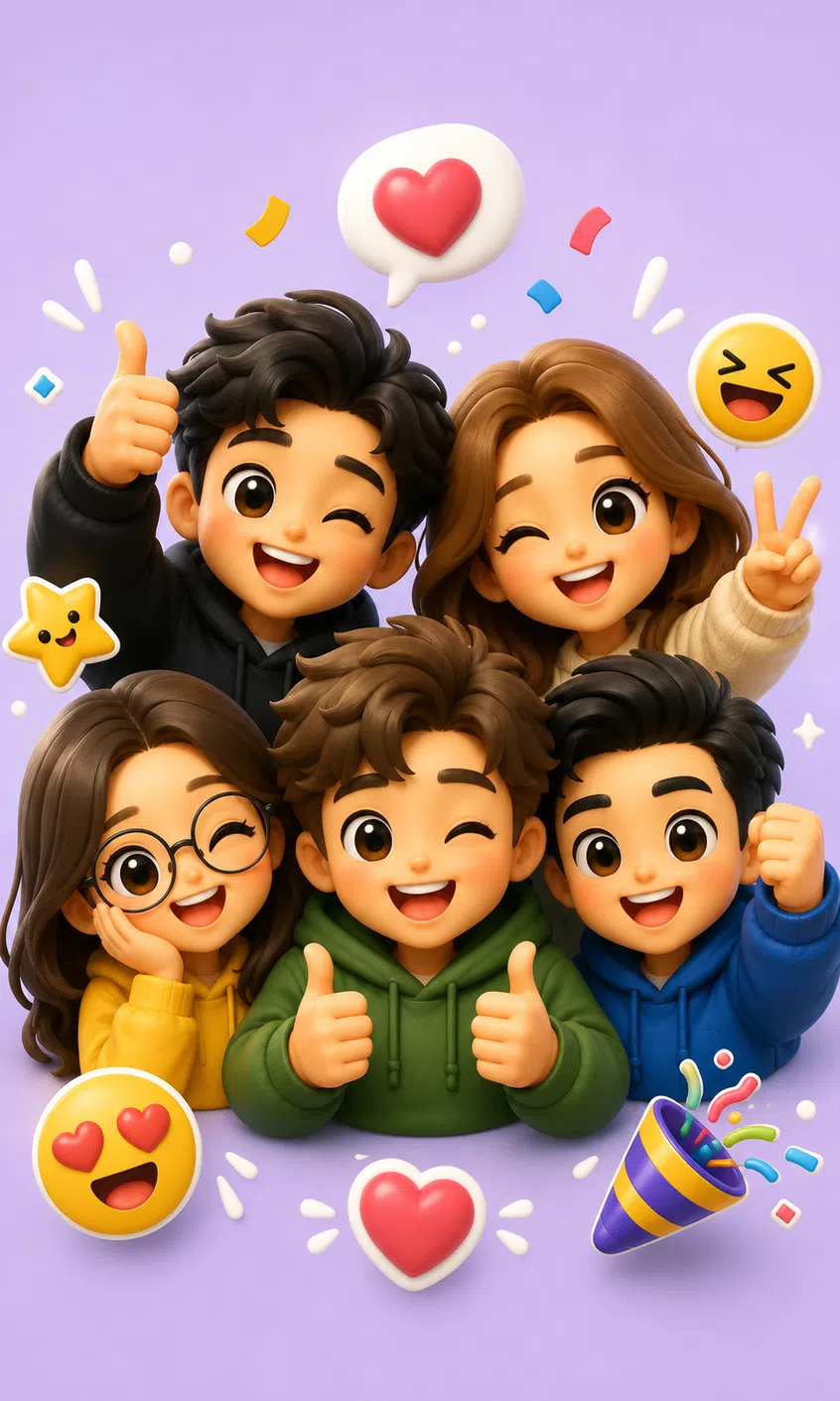 Friend Group Photo to Reaction Emoji