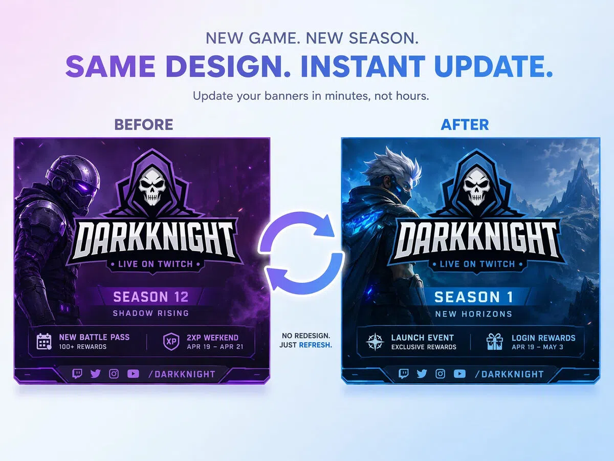 Refresh Banners for New Games and Seasons