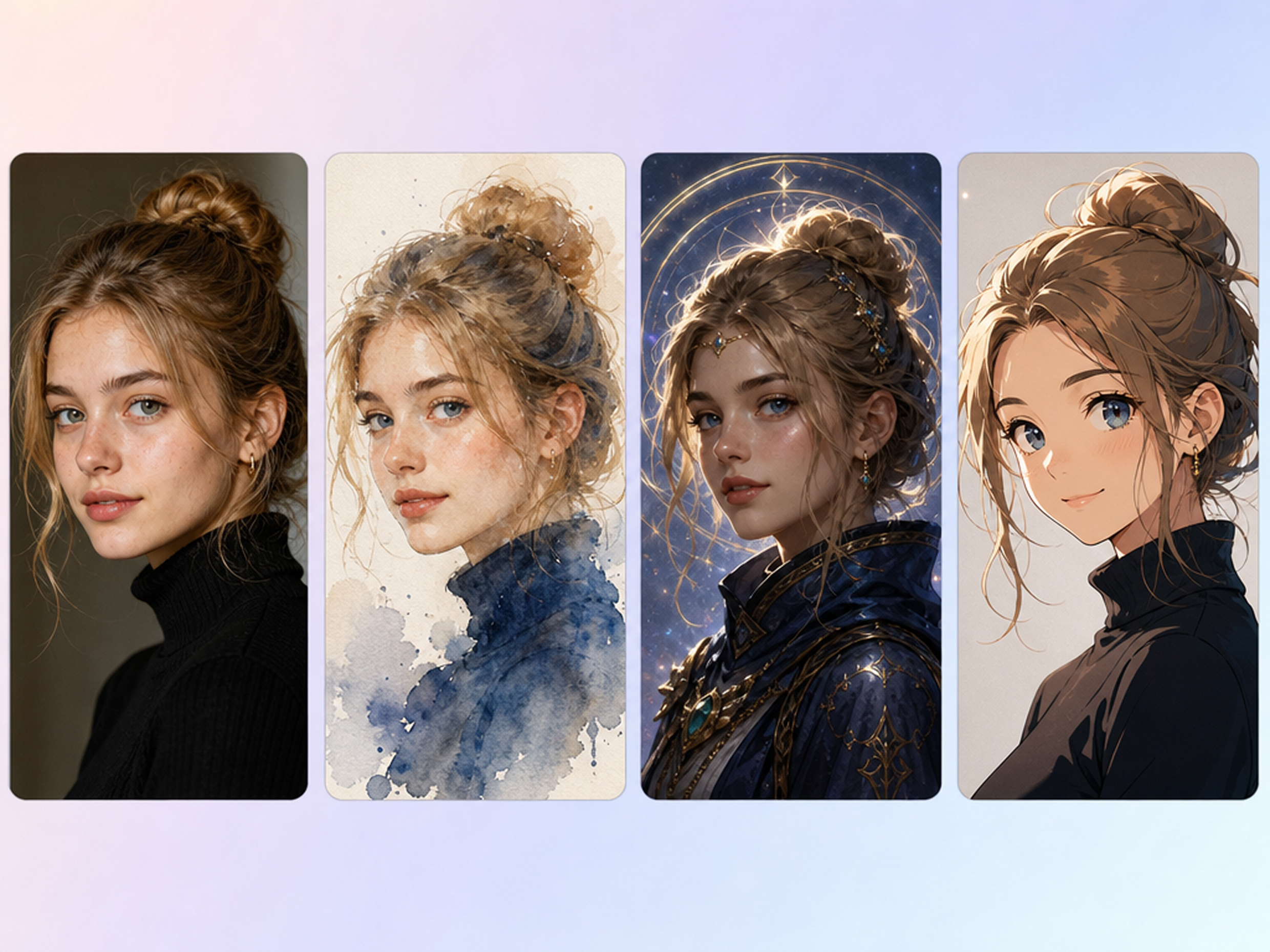 Try Realistic, Artistic, and Themed Portrait Styles