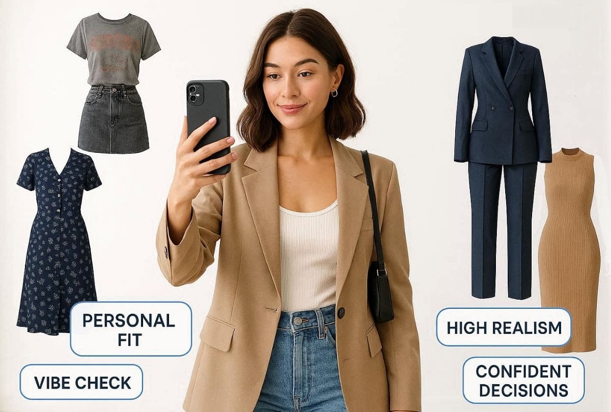 selfie for virtual cloth testing