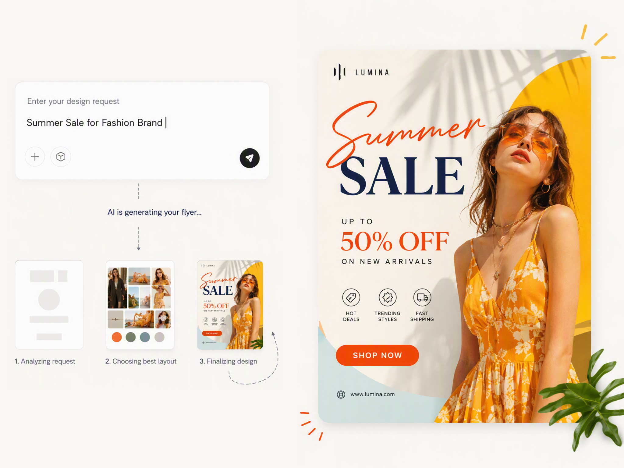 Generate Complete Flyers From Text Ideas